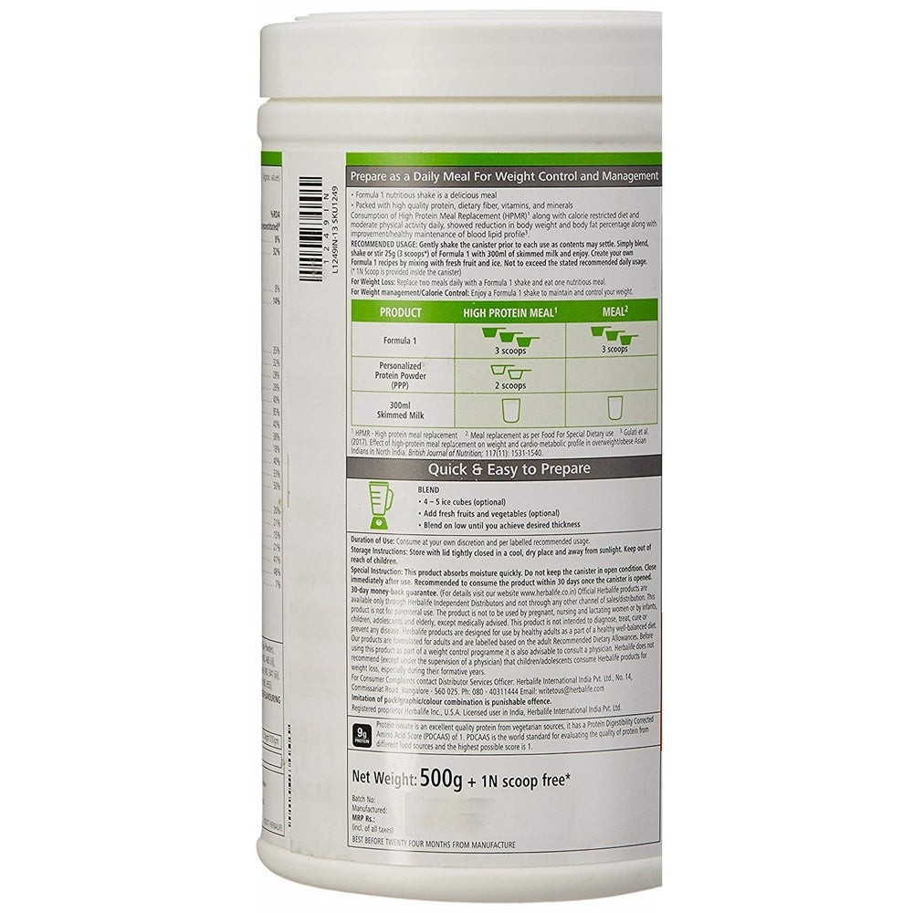 Herbalife Formula 1- Nutritional Shake Mix - French Vanilla (500 Gms) - Distacart